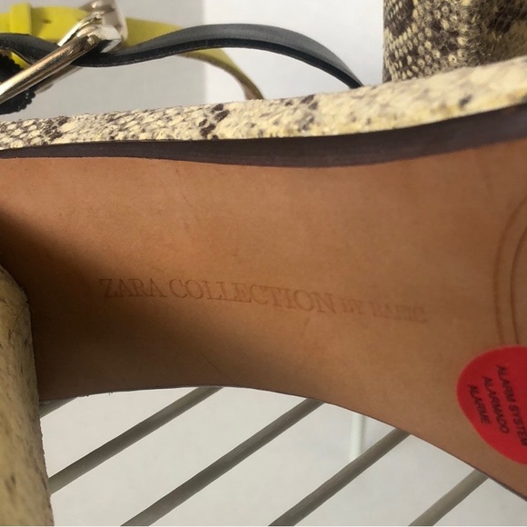 ZARA COLLECTION Color Block and Animal Print Heeled Sandals/PREOWNED - Picture 16 of 17